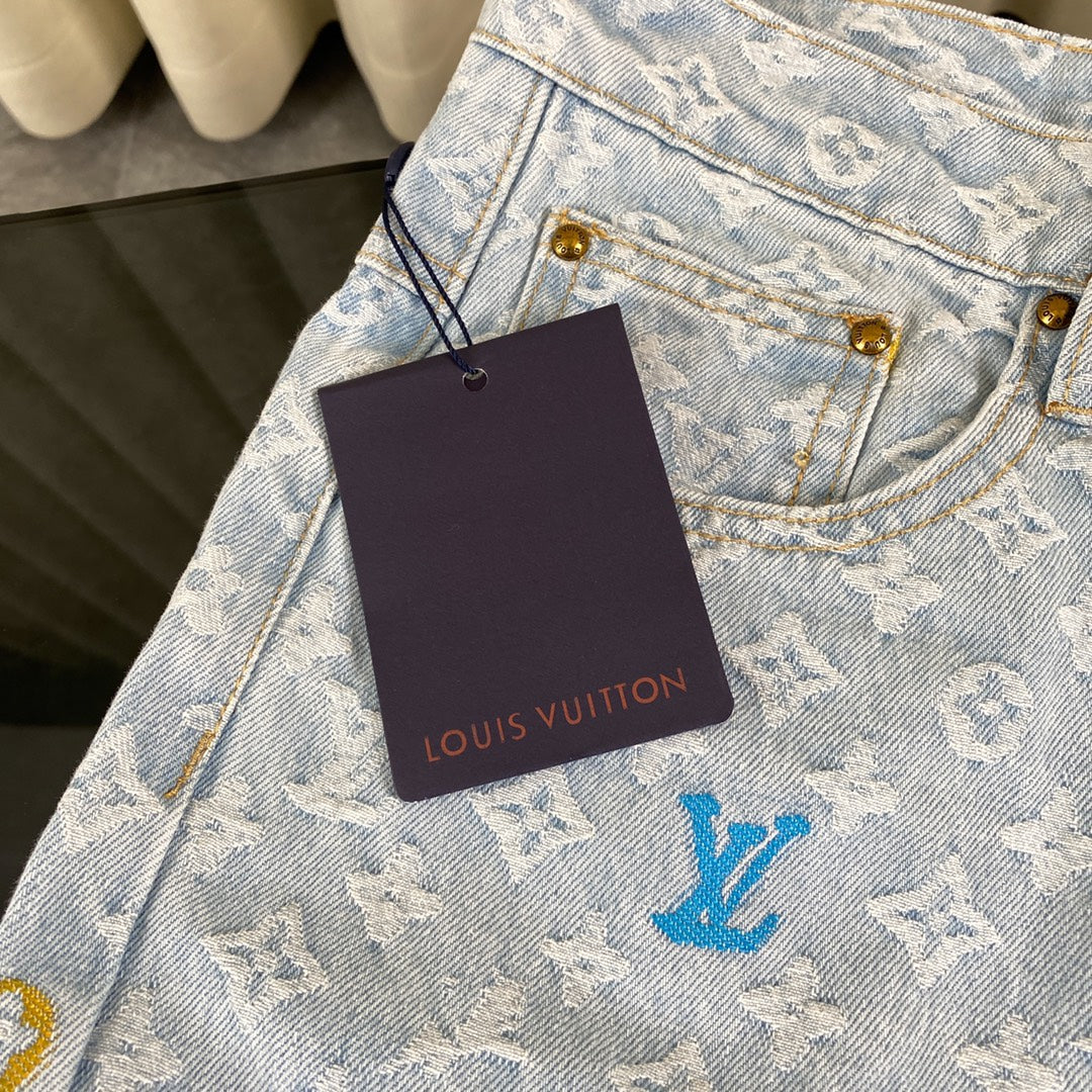 Conjunto LV Louis Vuitton Denim Monograma