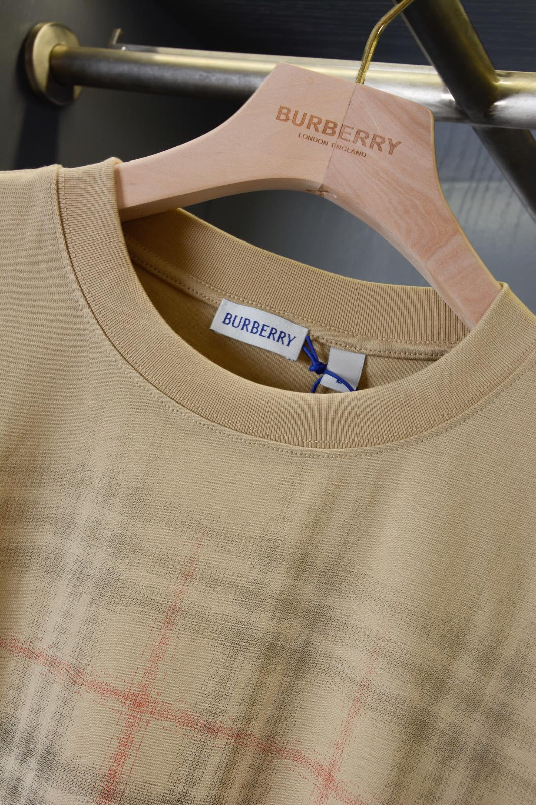 Camiseta Burberry modelo EKD Ombré con monograma desteñido