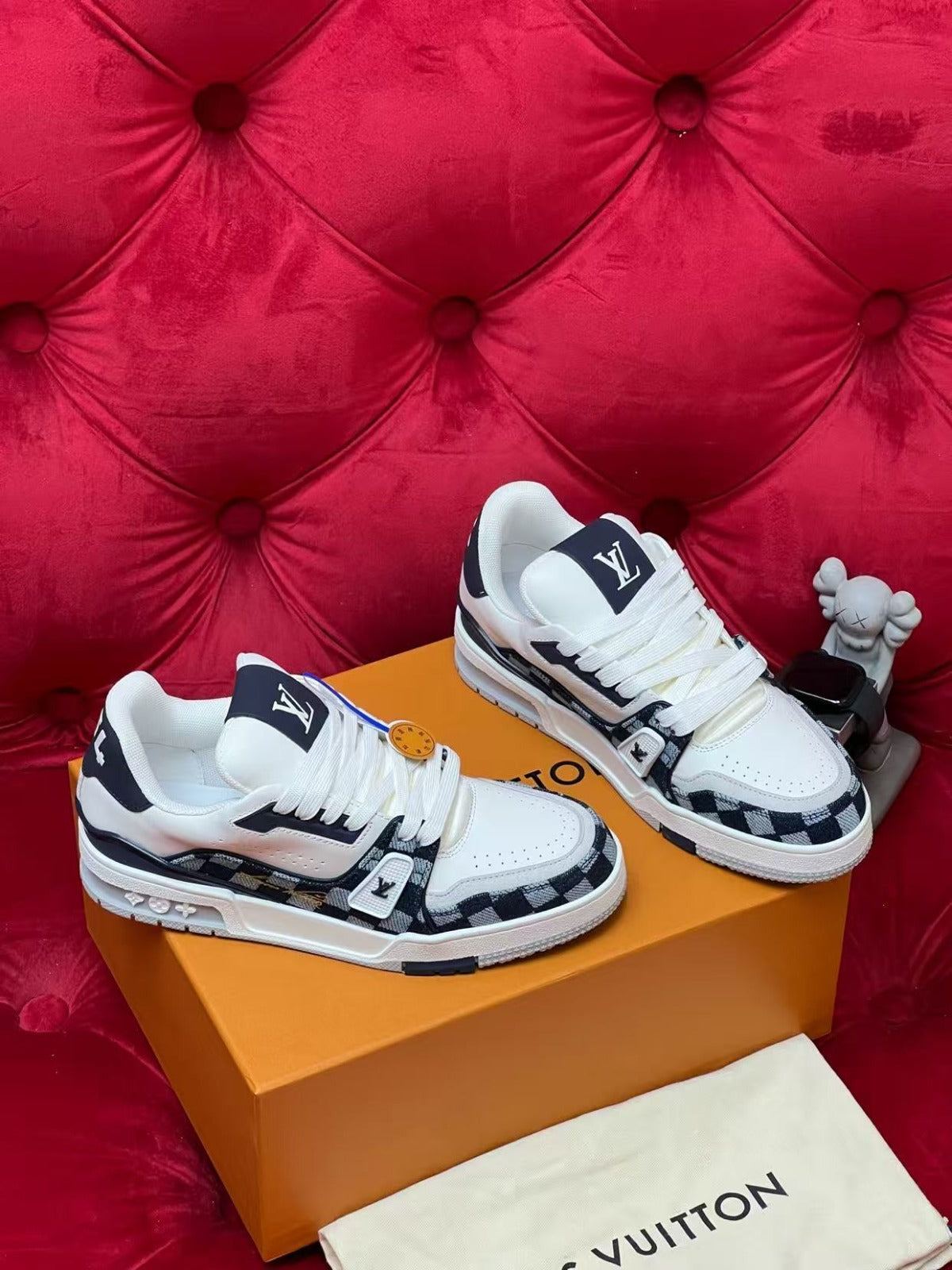LV Louis Vuitton Trainer x Nigo zapatillas bajas de tela vaquera