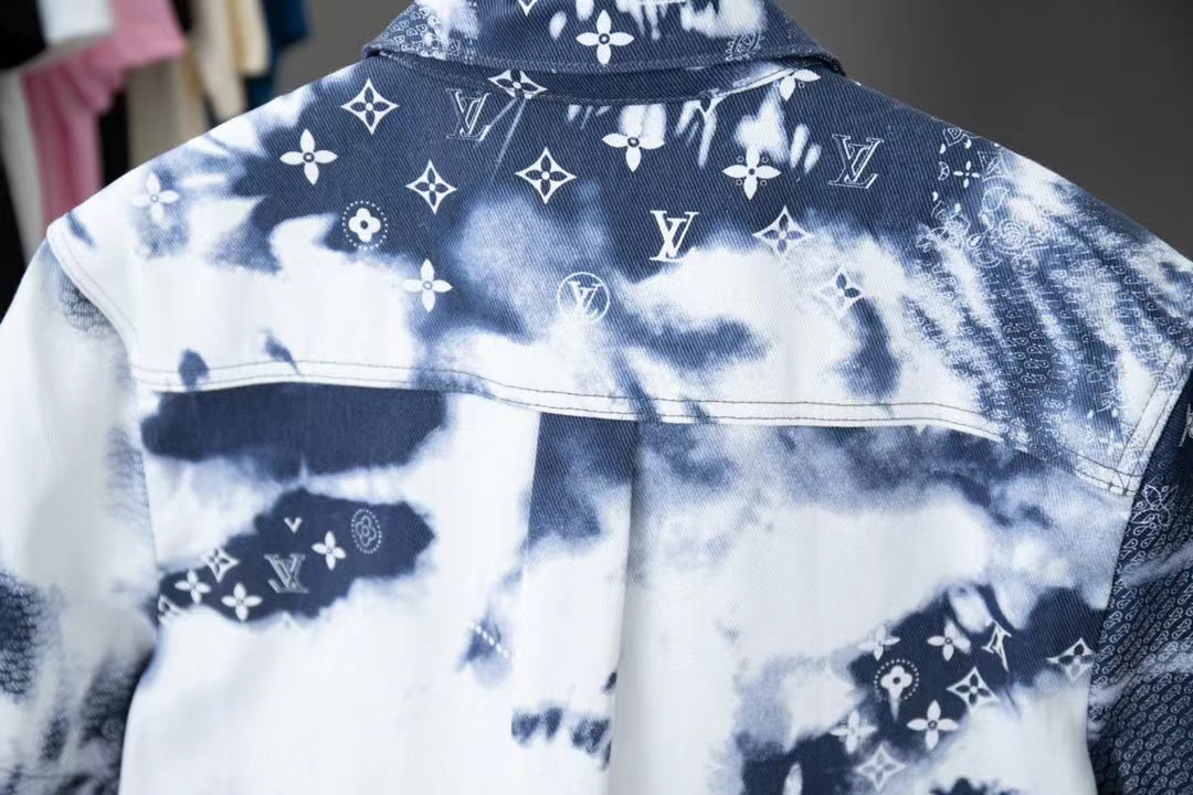 Conjunto LV Louis Vuitton Monograma em ganga