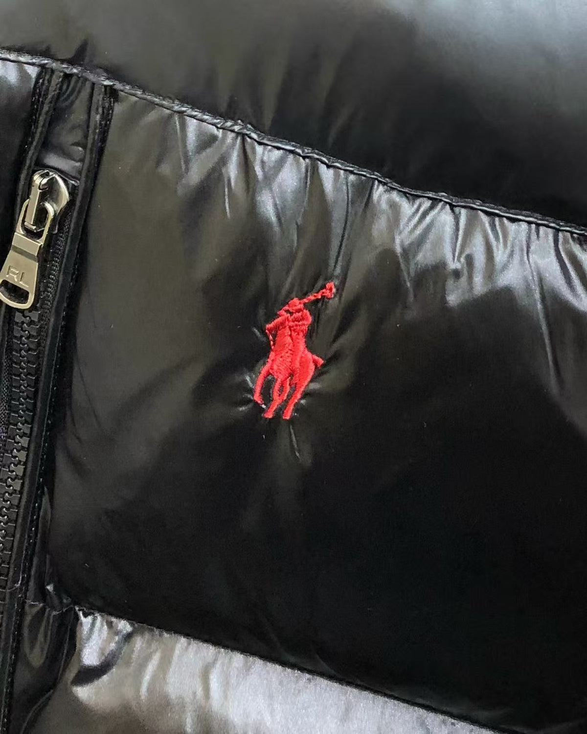 Ralph Lauren feathered vest (shiny)