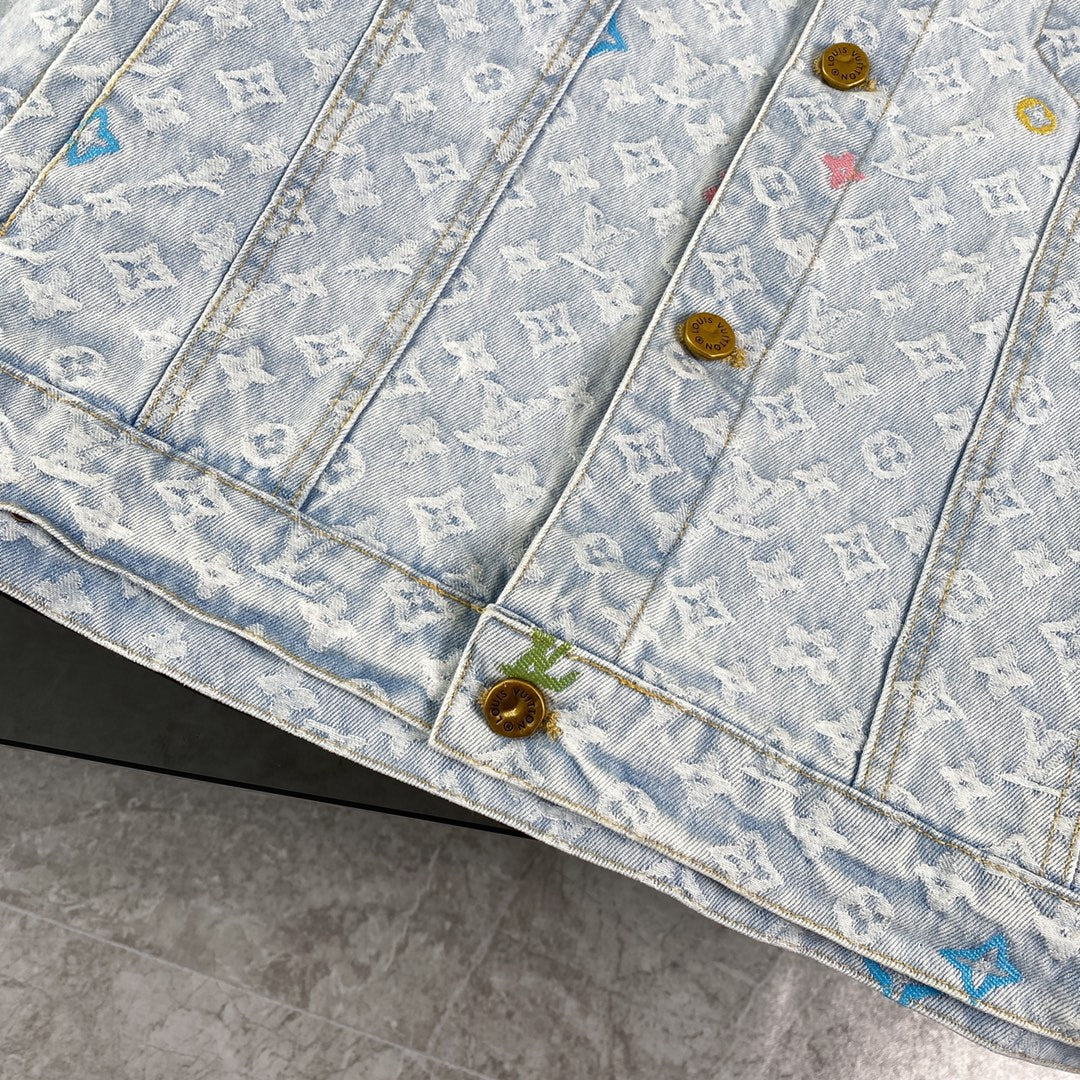Conjunto LV Louis Vuitton Denim Monograma