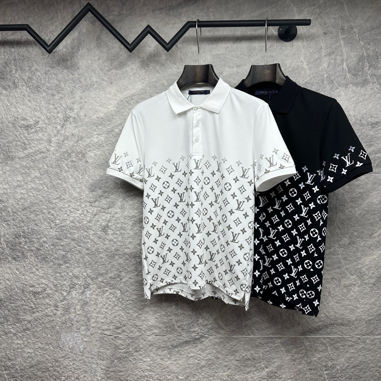 Gradient monogram printed LV Louis Vuitton polo