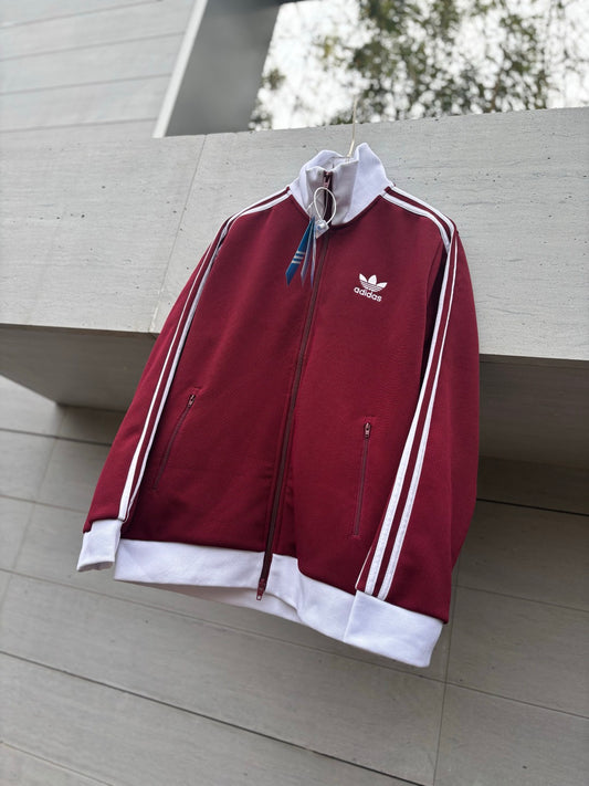 Adidas Originals Knit Track Top Vermelho + Branco