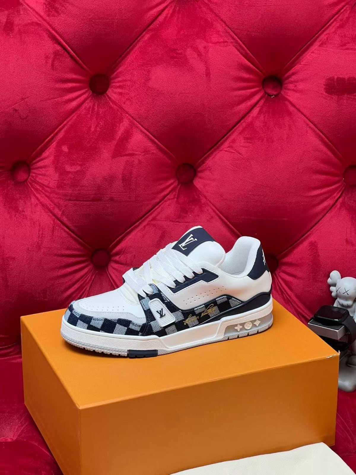 LV Louis Vuitton Trainer x Nigo zapatillas bajas de tela vaquera