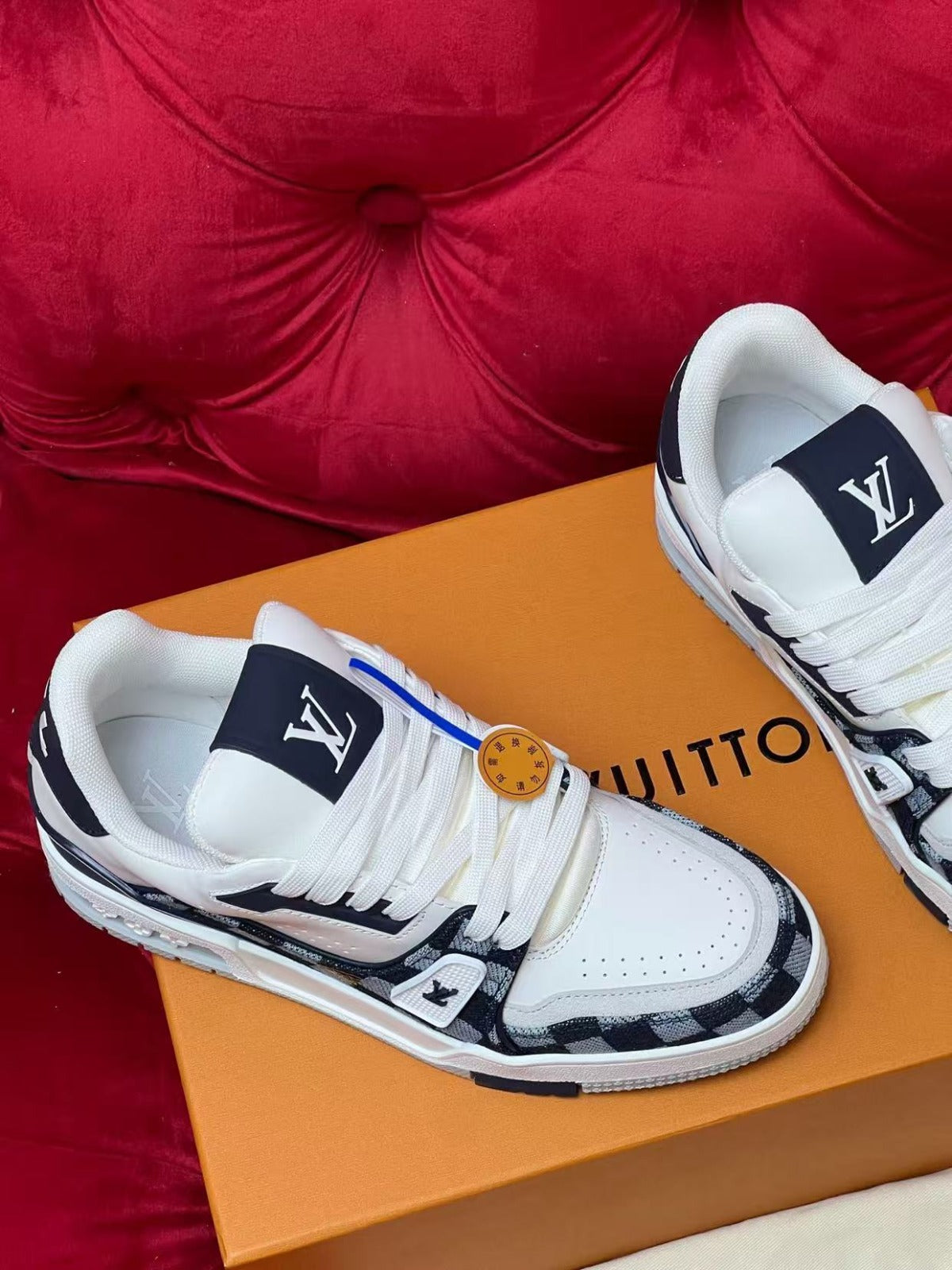 LV Louis Vuitton Trainer x Nigo zapatillas bajas de tela vaquera
