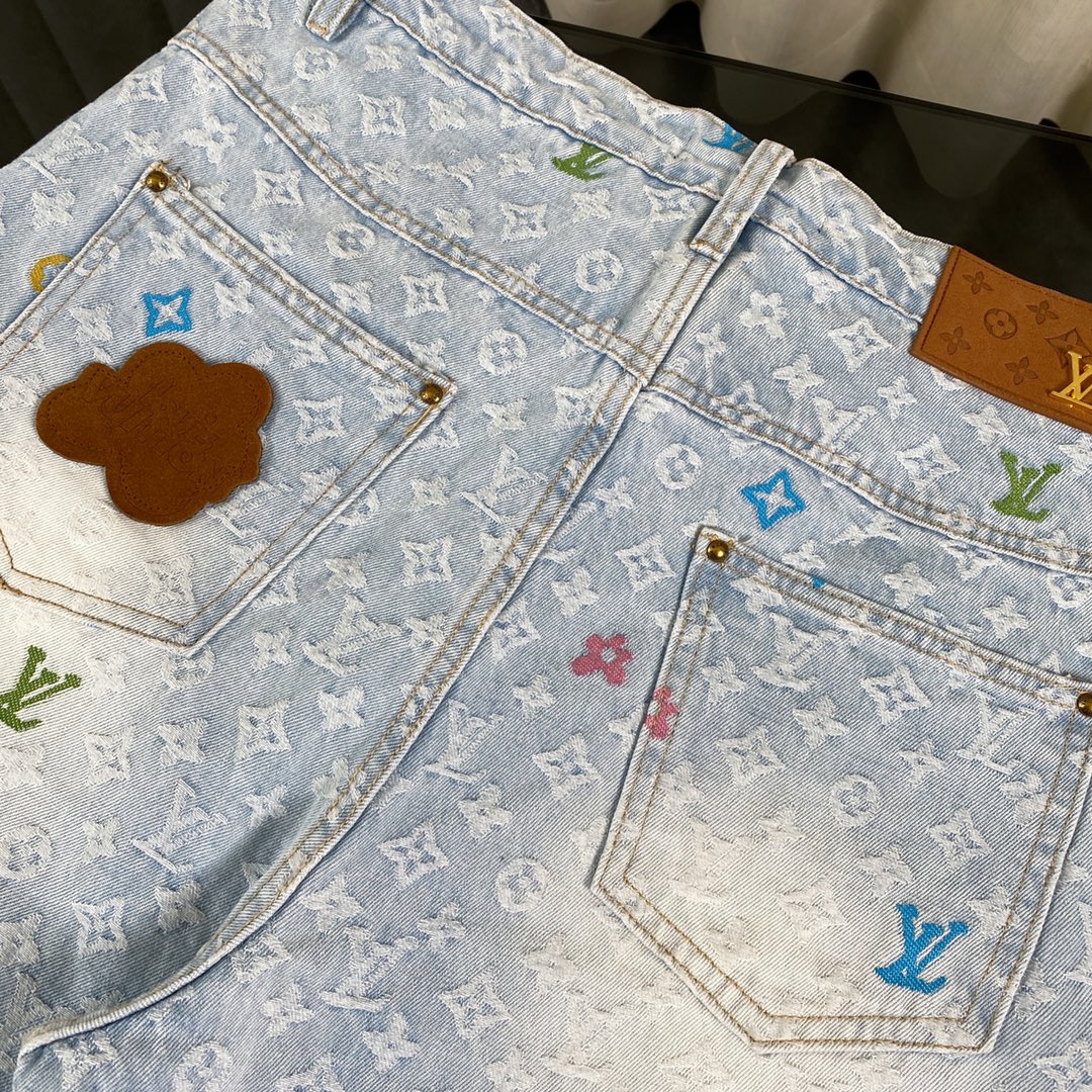 Conjunto LV Louis Vuitton Denim Monograma