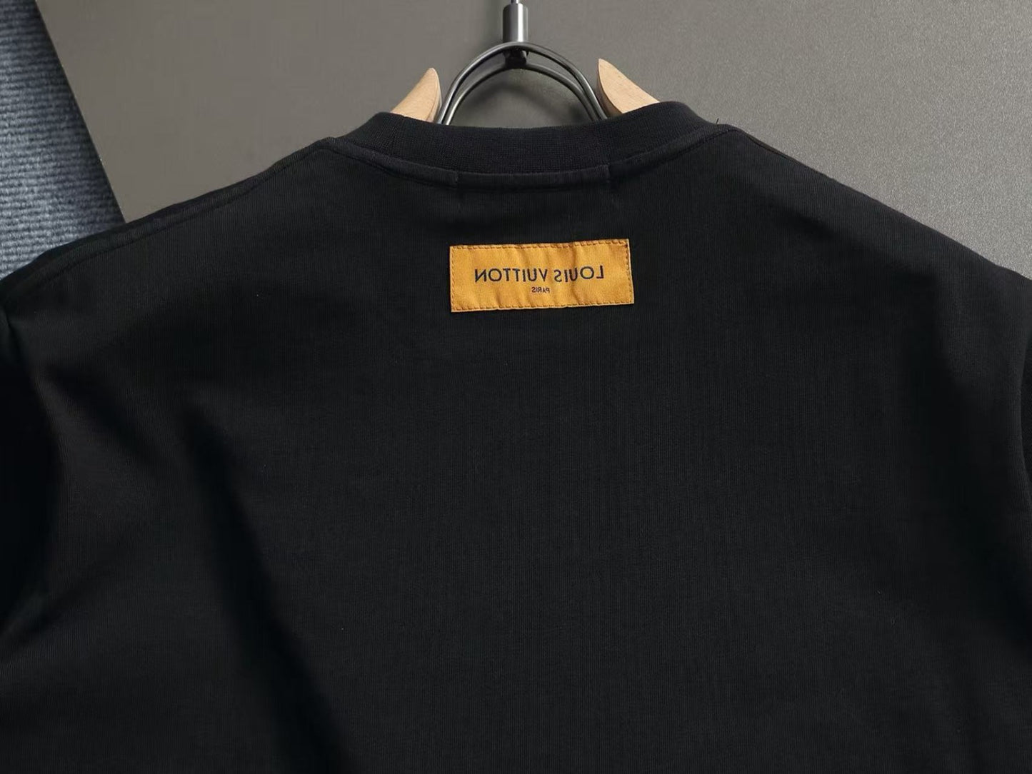 LV Louis Vuitton embroidered monogram T-shirt