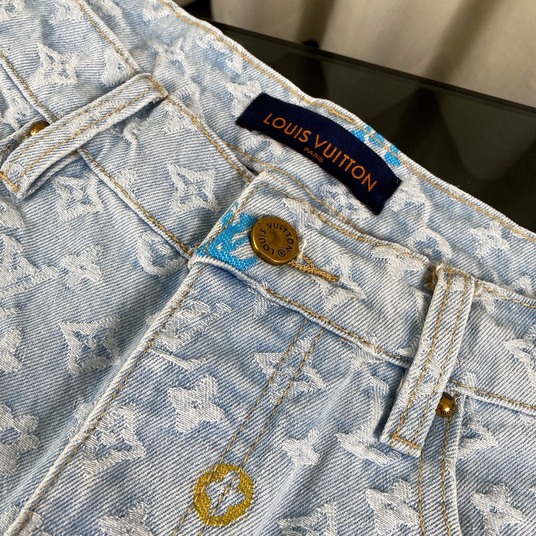 Conjunto LV Louis Vuitton Denim Monograma