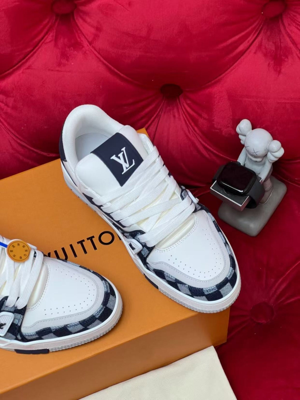 LV Louis Vuitton Trainer x Nigo zapatillas bajas de tela vaquera