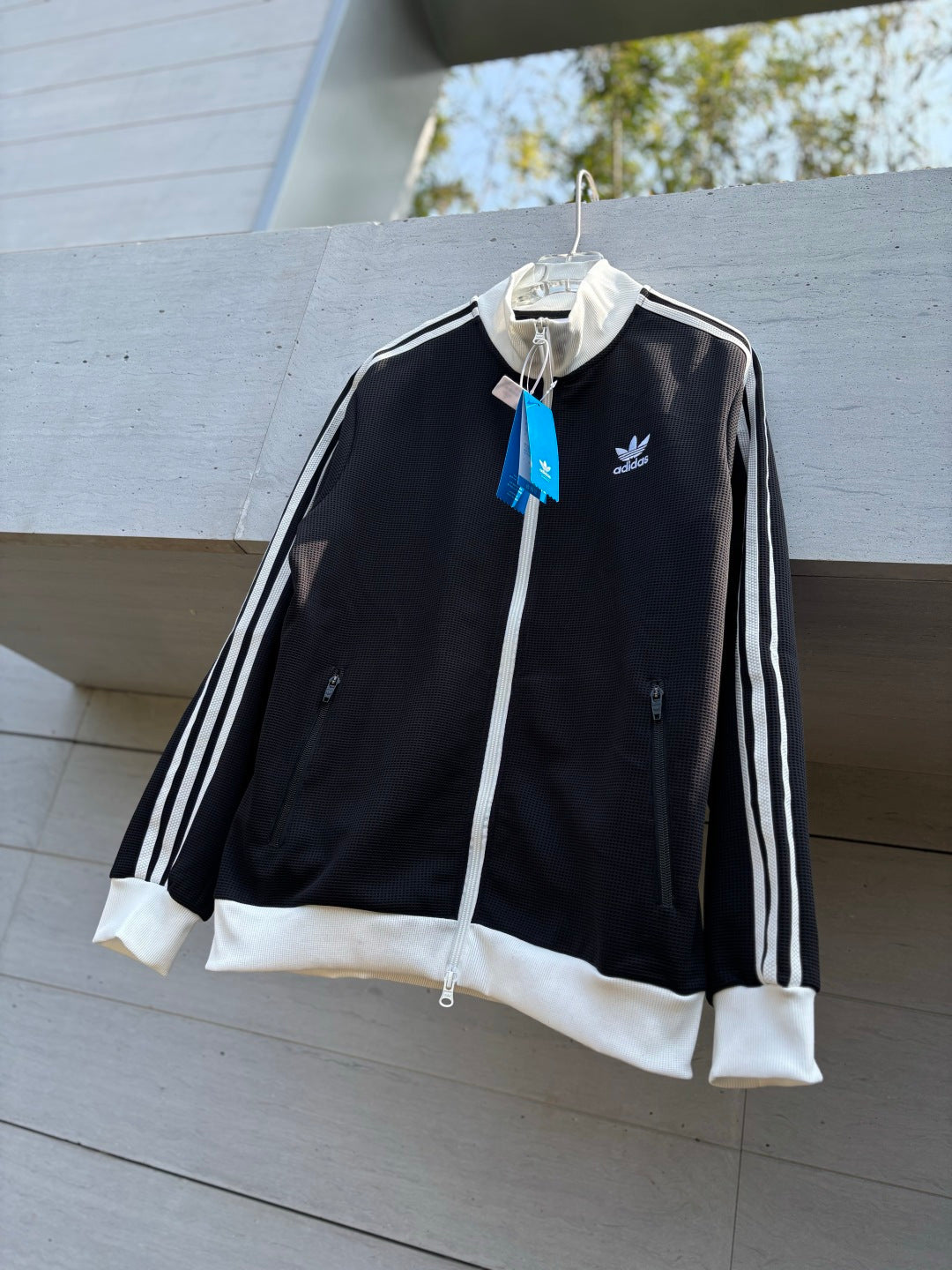 Adidas Originals Malha Track Top Negro + Blanco