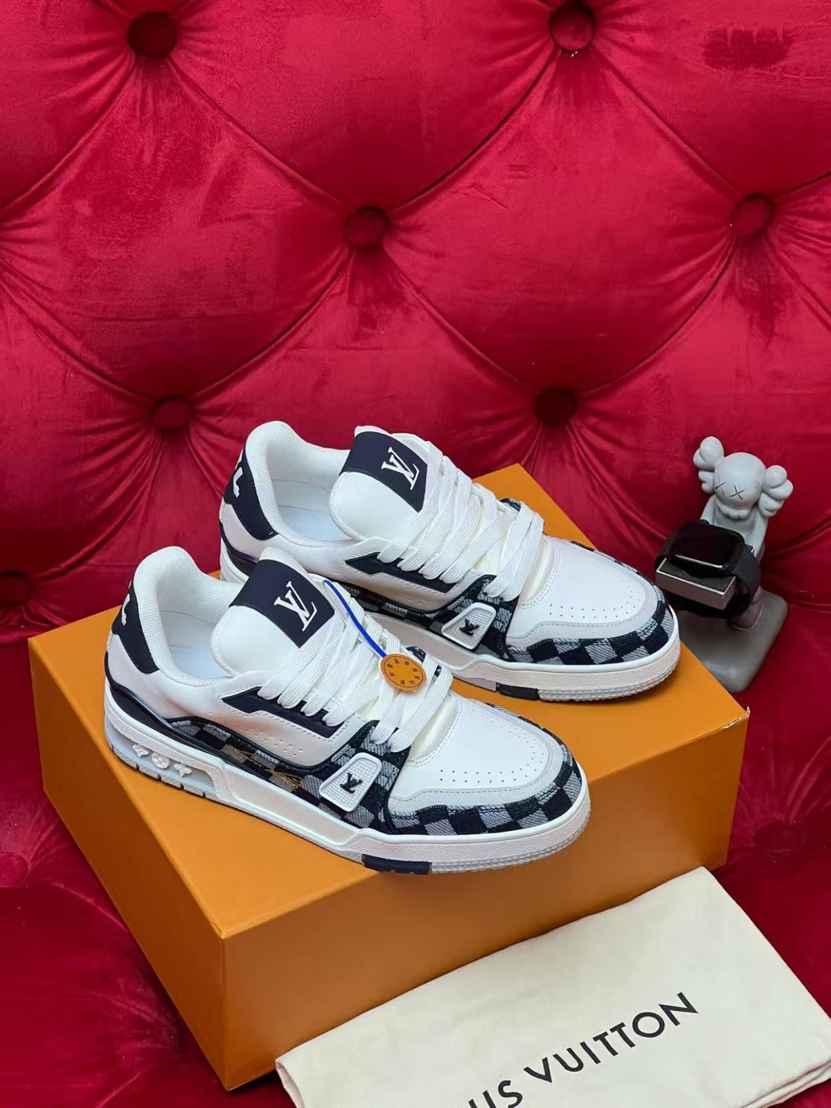 LV Louis Vuitton Trainer x Nigo zapatillas bajas de tela vaquera
