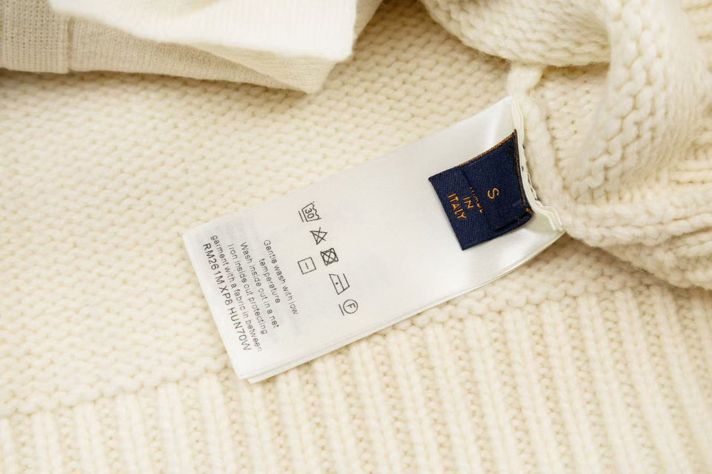 Casaco LV Louis Vuitton Zipped Intarsia Track Top em lã