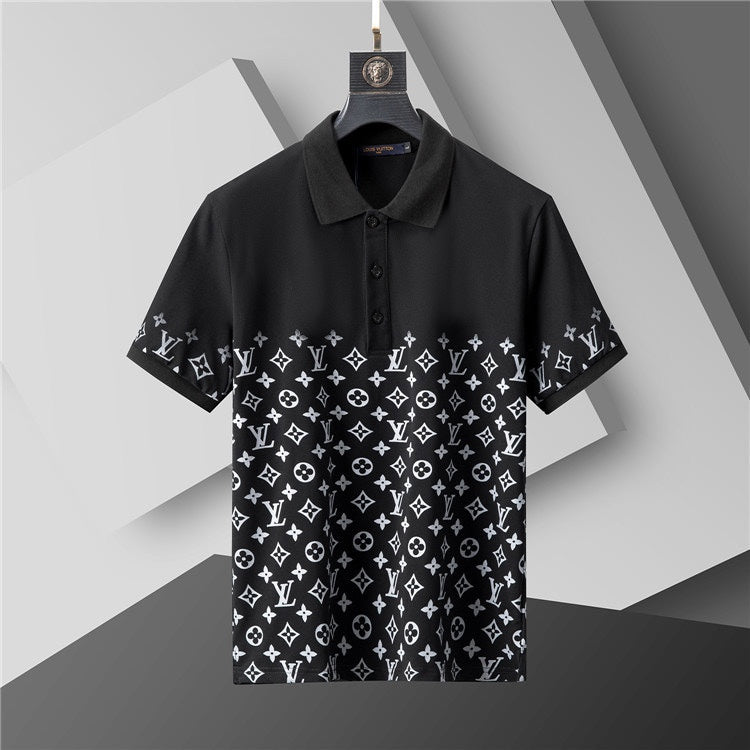 Gradient monogram printed LV Louis Vuitton polo
