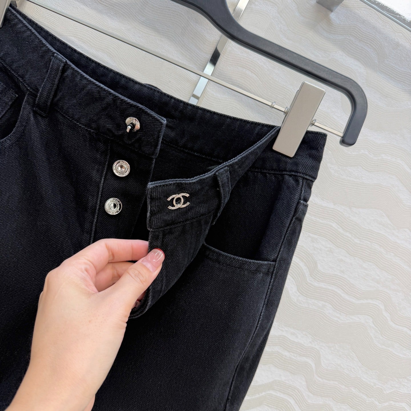 Calça de ganga Chanel