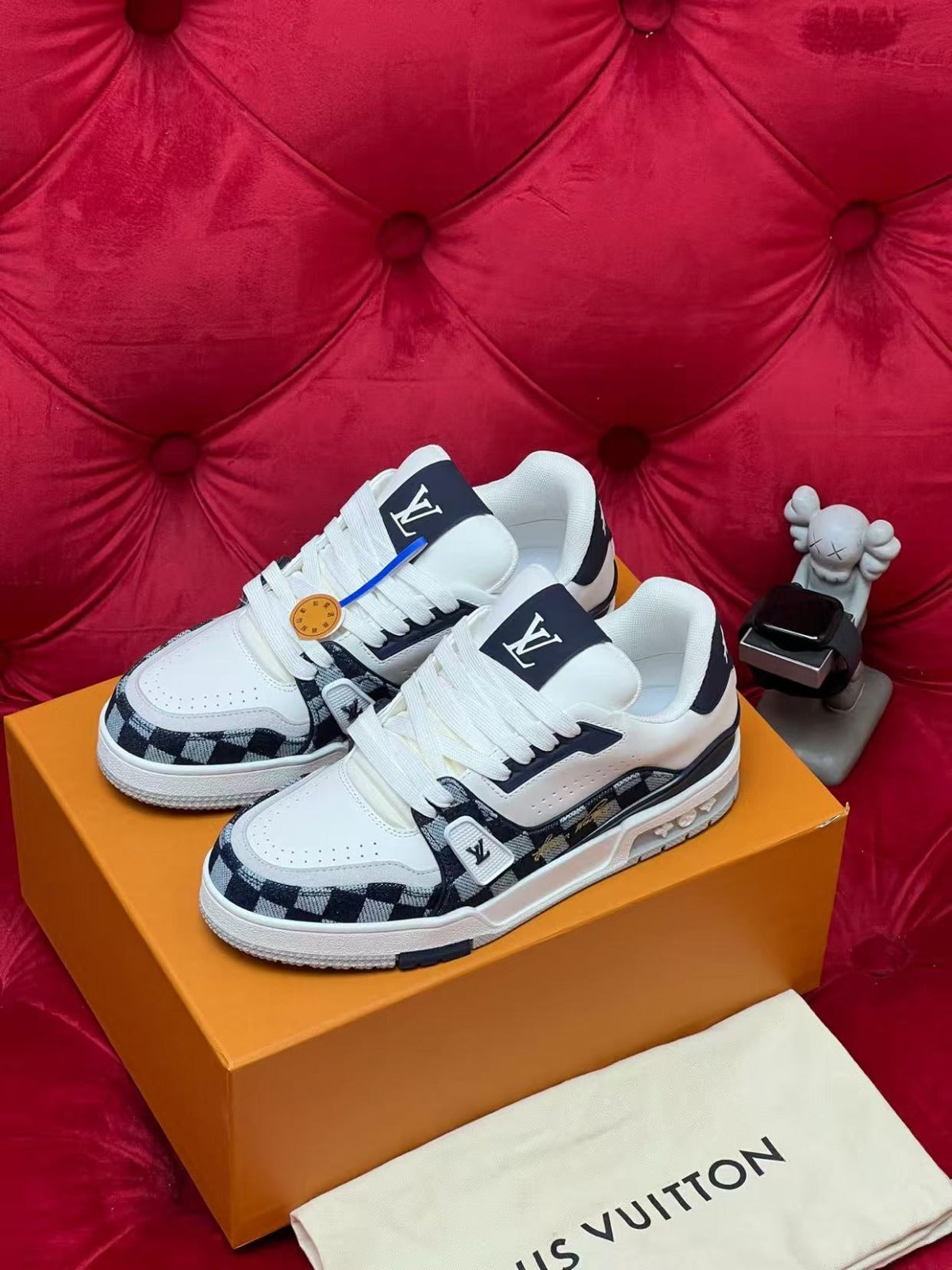 LV Louis Vuitton Trainer x Nigo zapatillas bajas de tela vaquera