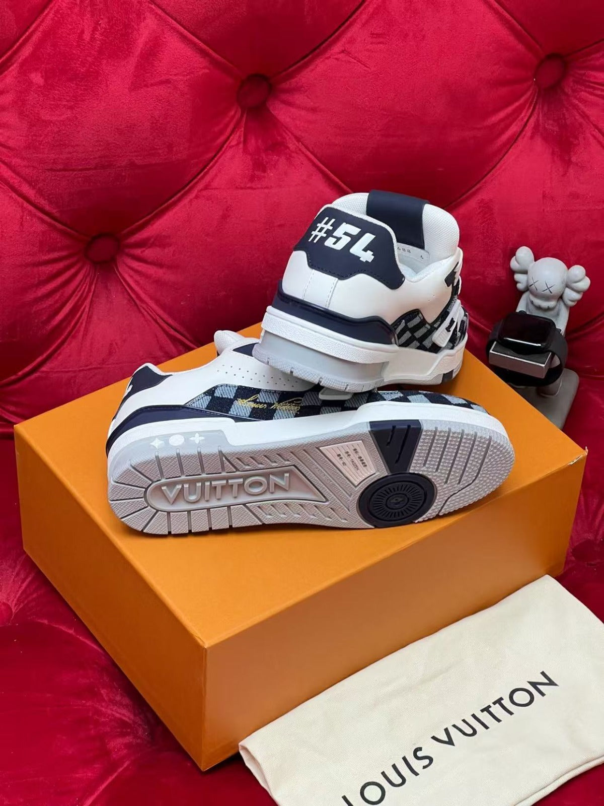 LV Louis Vuitton Trainer x Nigo zapatillas bajas de tela vaquera