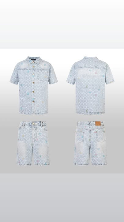 Conjunto Denim Louis Vuitton monograma LV