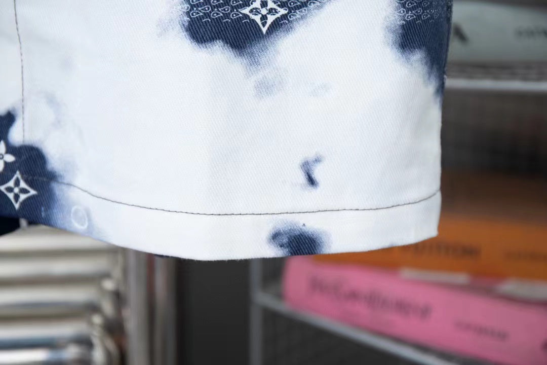 Conjunto LV Louis Vuitton Monograma em ganga