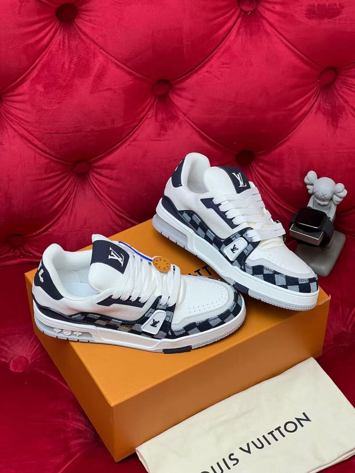 LV Louis Vuitton Trainer x Nigo zapatillas bajas de tela vaquera
