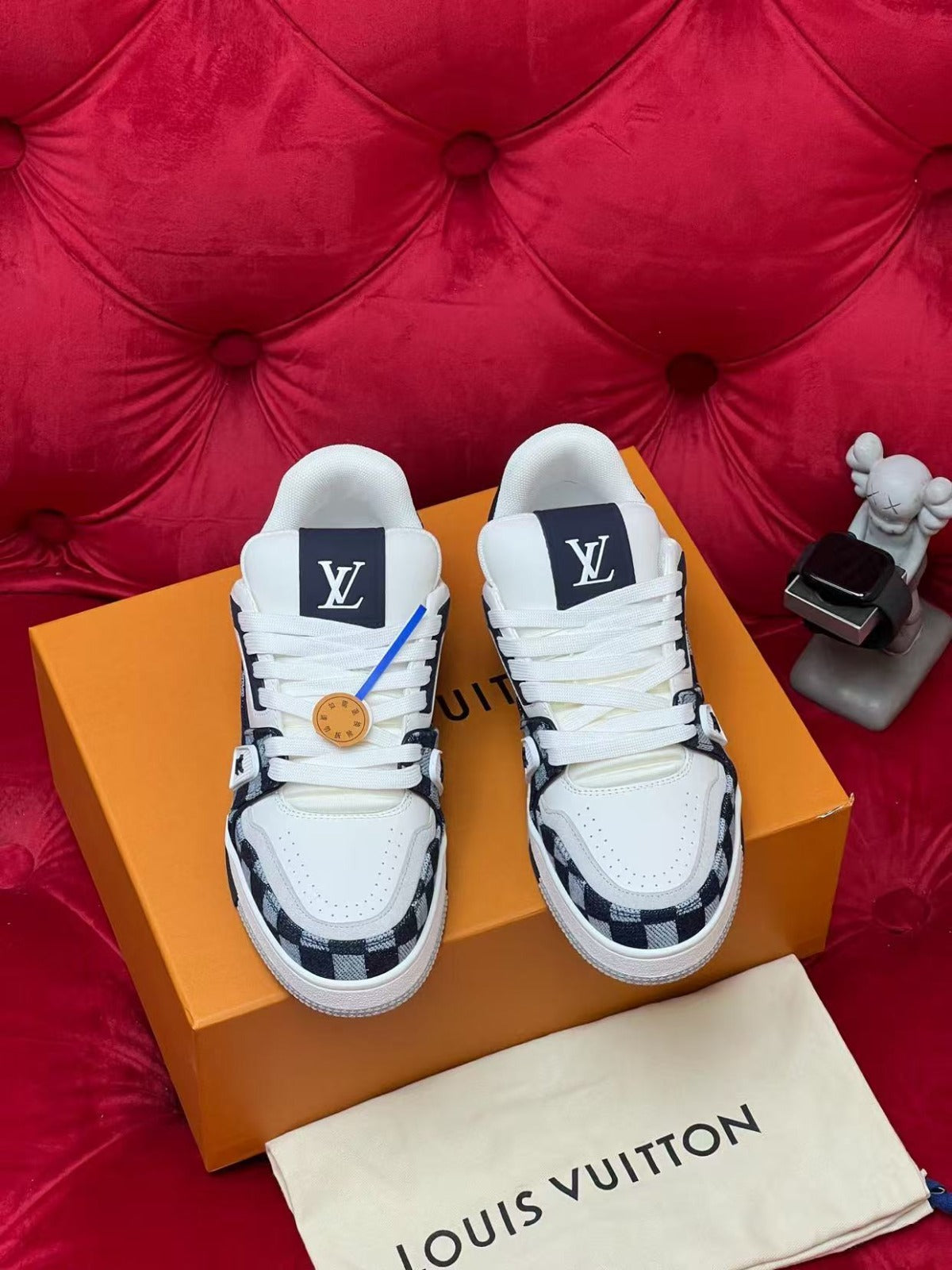 LV Louis Vuitton Trainer x Nigo zapatillas bajas de tela vaquera